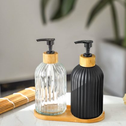 Glass Liquid Shampoo Storage Bottles